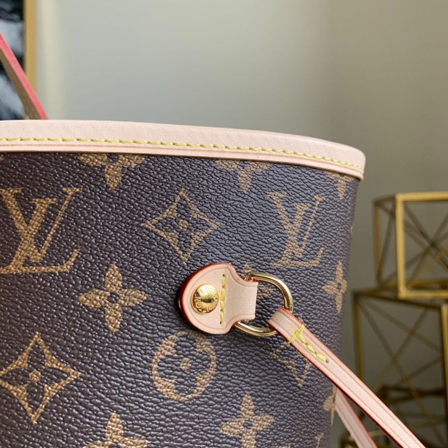 全新 未拆 Louis Vuitton LV路易威登 Neverfull MM 手提肩背托特包(M40995-米)-2