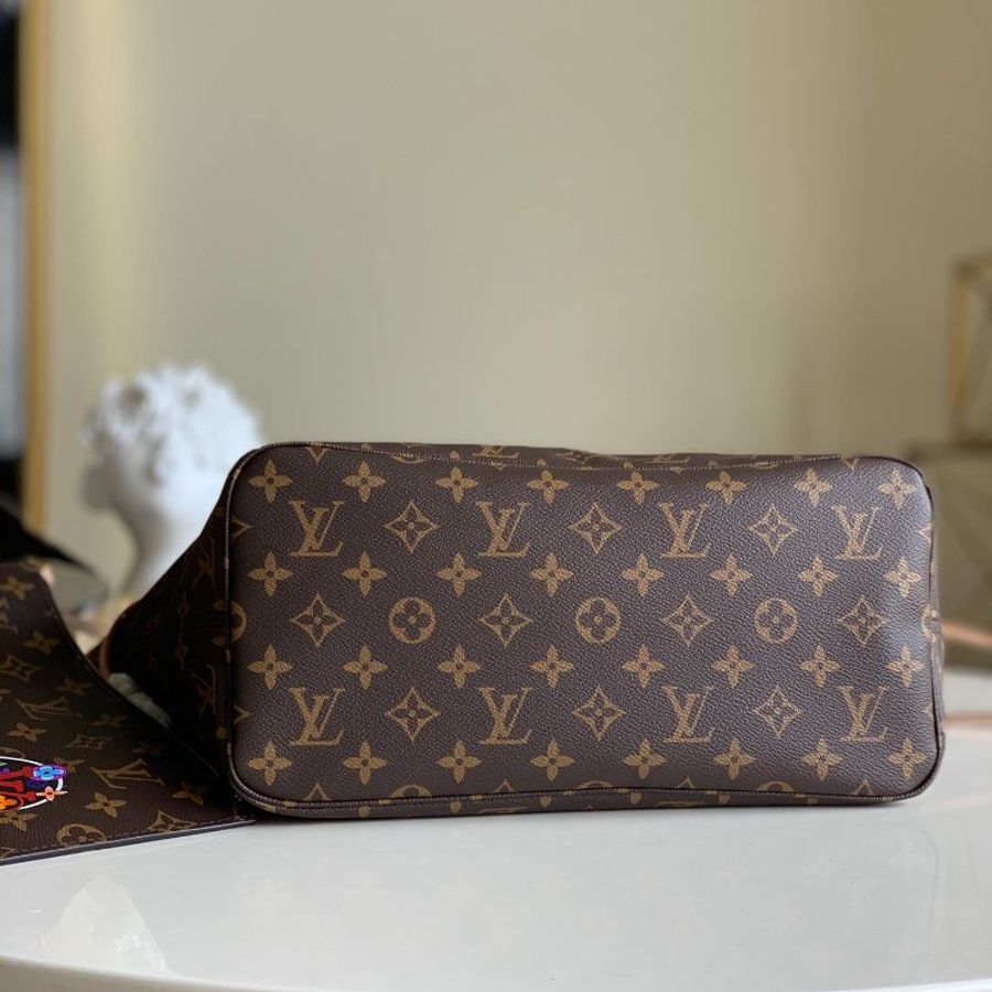 全新 未拆 Louis Vuitton LV路易威登 Neverfull MM 手提肩背托特包(M40995-米)-4