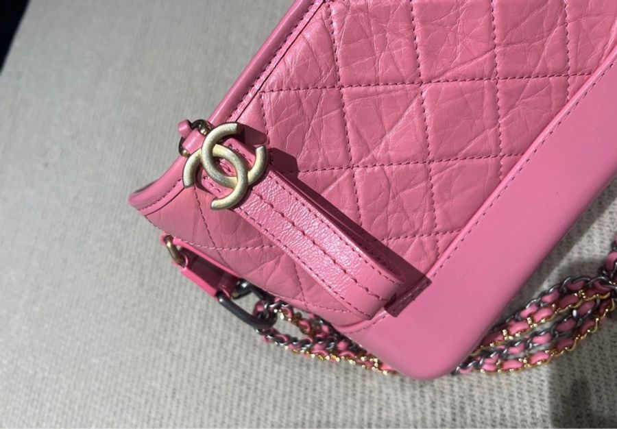 Chanel 玫瑰金流浪包小號💖帶手把💖全網唯一💖限量款-12