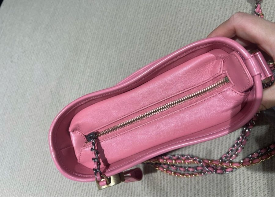 Chanel 玫瑰金流浪包小號💖帶手把💖全網唯一💖限量款-13