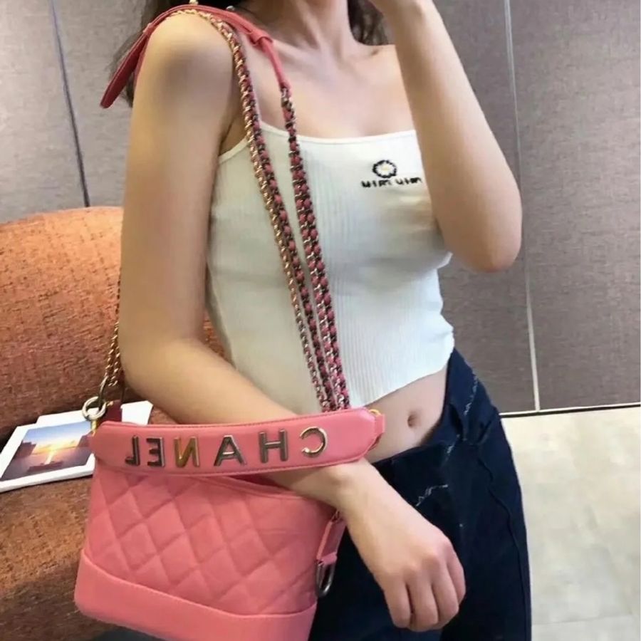 Chanel 玫瑰金流浪包小號💖帶手把💖全網唯一💖限量款-3