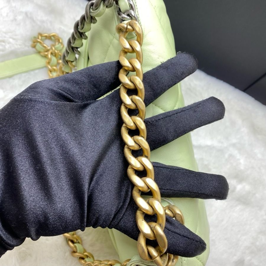 Chanel 19bag 22年芯片款小號🔥牛油果綠限量款💚全台唯一🔥-27