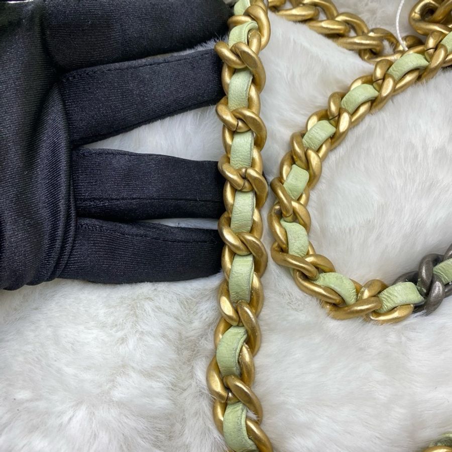 Chanel 19bag 22年芯片款小號🔥牛油果綠限量款💚全台唯一🔥-31