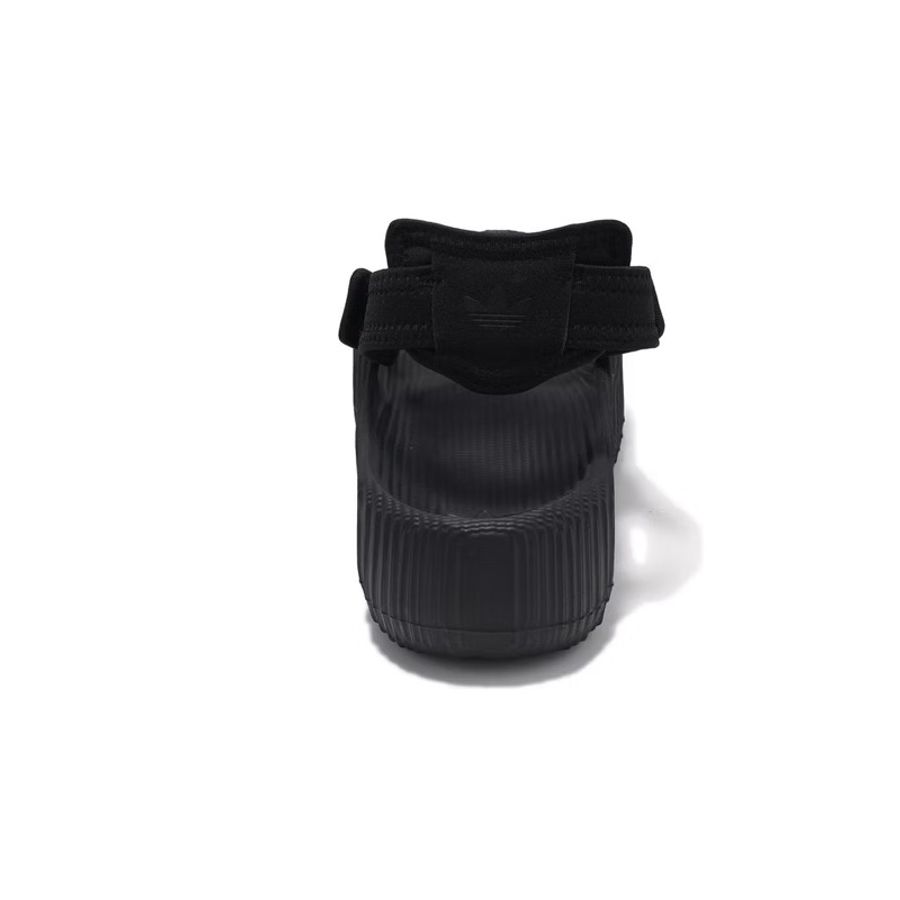 adidas 愛迪達 涼鞋 Adilette 22 XLG W 女鞋 地形圖 厚底 魔鬼氈 涼拖鞋 愛迪達 黑色-5
