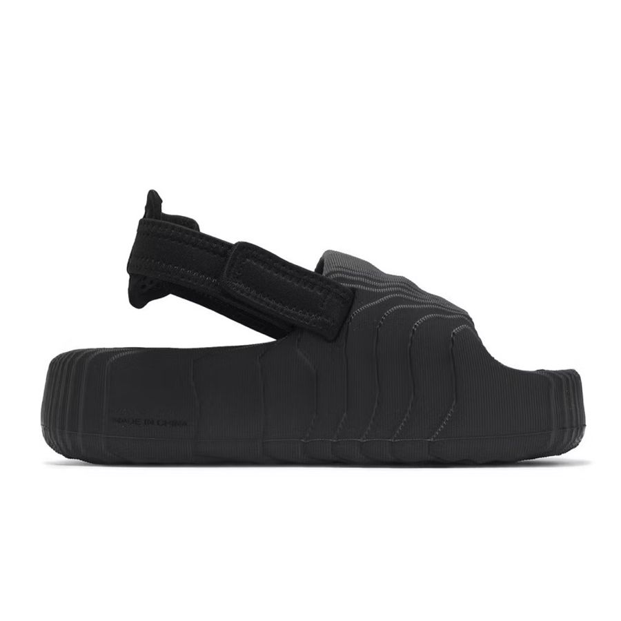 adidas 愛迪達 涼鞋 Adilette 22 XLG W 女鞋 地形圖 厚底 魔鬼氈 涼拖鞋 愛迪達 黑色-6