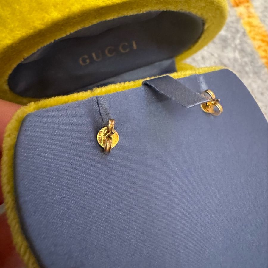 Gucci earring 18k yellow gold K18YG 耳環-5