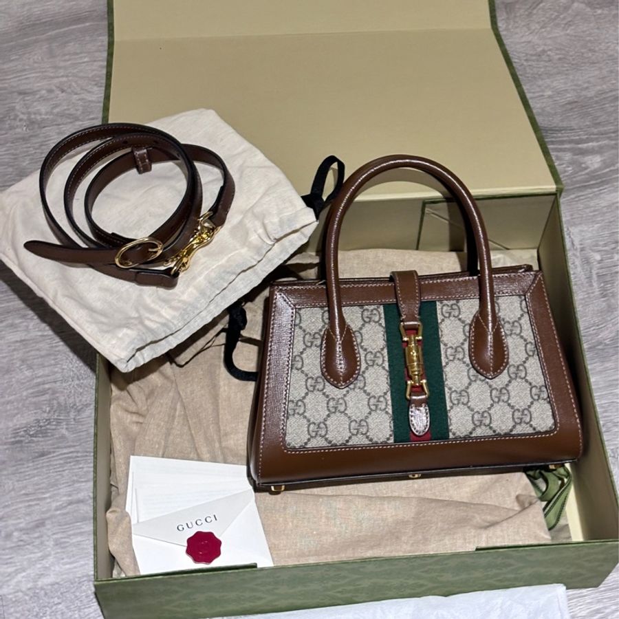 Gucci Jackie1961 小型揹帶托特-14