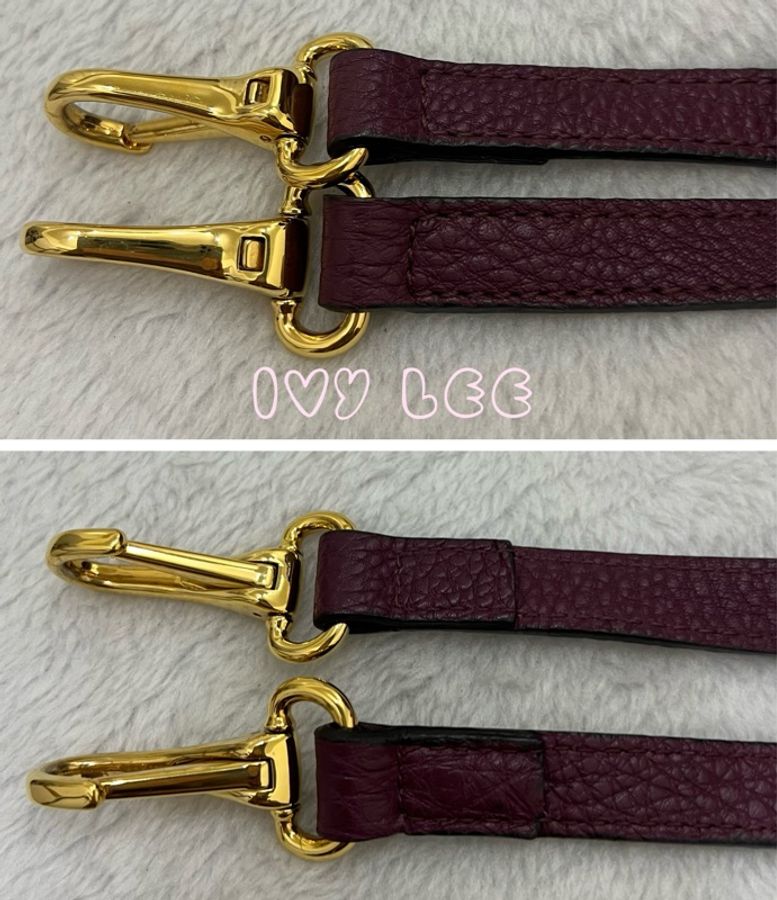 Burberry 紫色皮革和 House Check 帆布橫幅托特包 肩背包 斜背包 二手精品-29