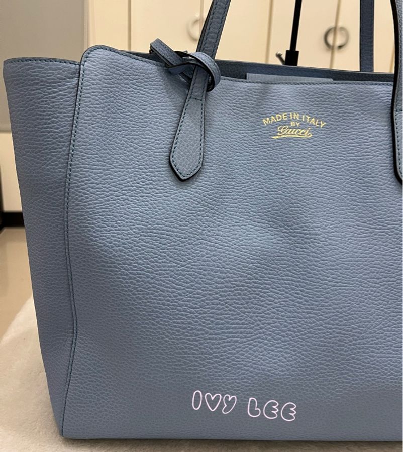 Gucci Swing 354397 水藍色 托特包 肩背包 手提包 二手精品-20