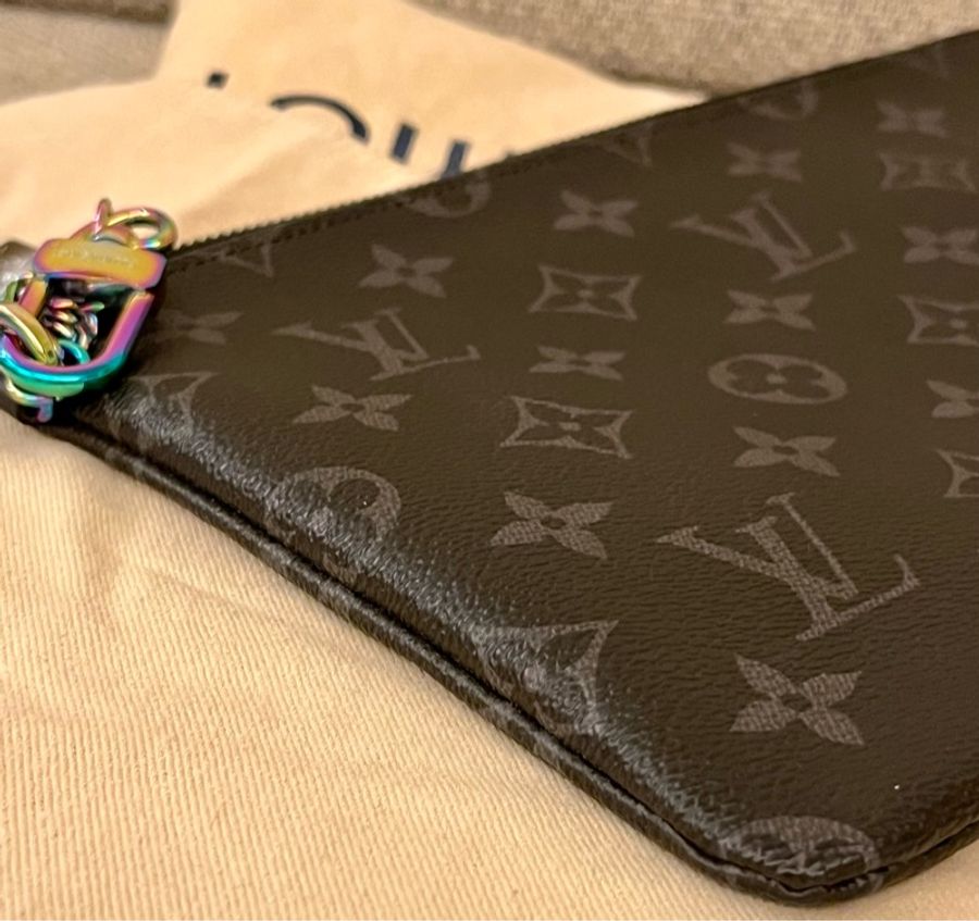 全新正品未使用 LV 黑花X 藤原浩限量手拿包-14