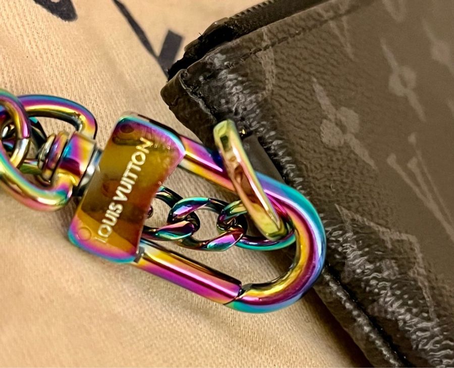 全新正品未使用 LV 黑花X 藤原浩限量手拿包-4