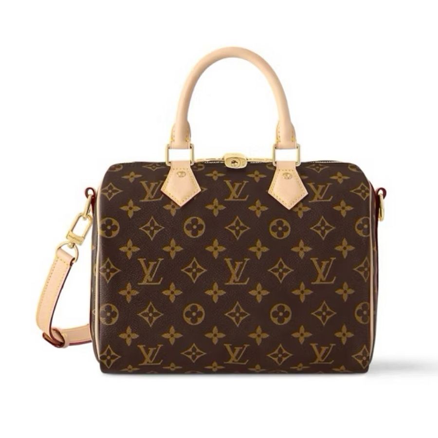全新正品Louis Vuitton LV Speedy Bandoulière 25肩背帶款包 芯片款-4