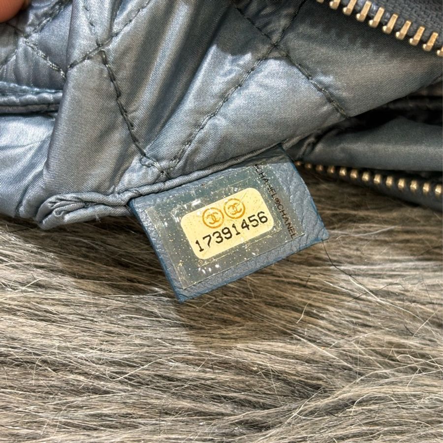 CHANEL 霧霾藍 冰河藍 菱格紋 COCOC 手提包 肩背包 側背包 便當包 牛角包 彎月包-26