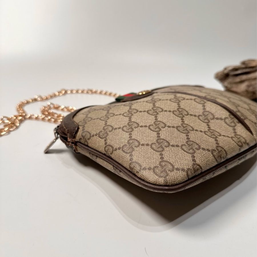 Gucci vintage 日本二手 中古復古古董 經典老花 貝殼包 肩背包 側背包-2