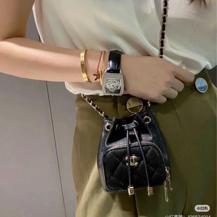 Chanel 22B黑金水桶包🖤近新閒置芯片款🖤-4