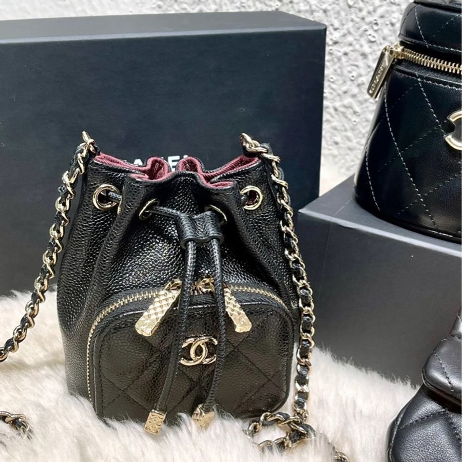 Chanel 22B黑金水桶包🖤近新閒置芯片款🖤-7