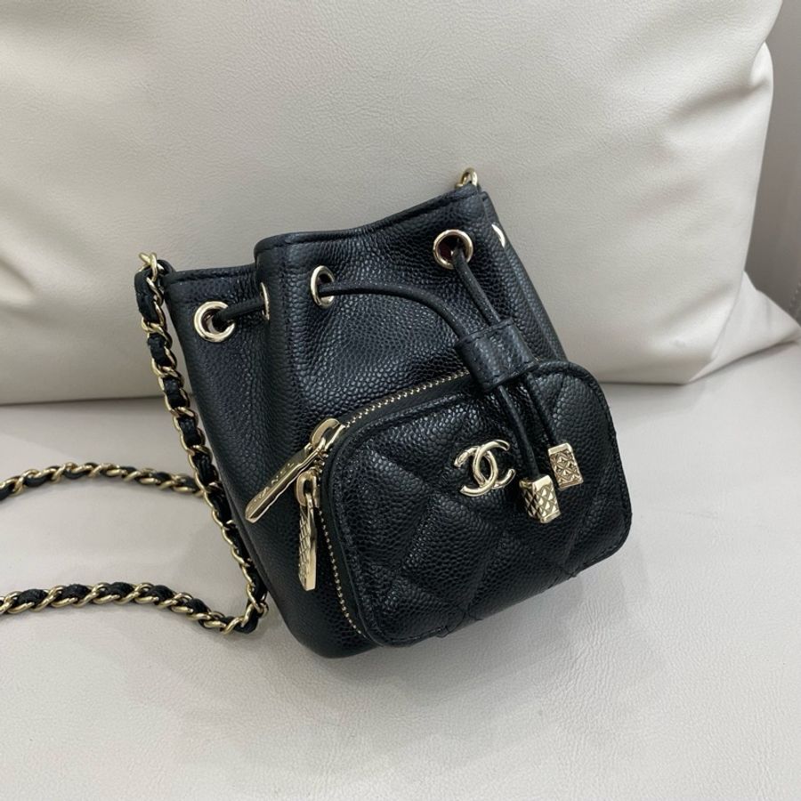 Chanel 22B黑金水桶包🖤近新閒置芯片款🖤-8
