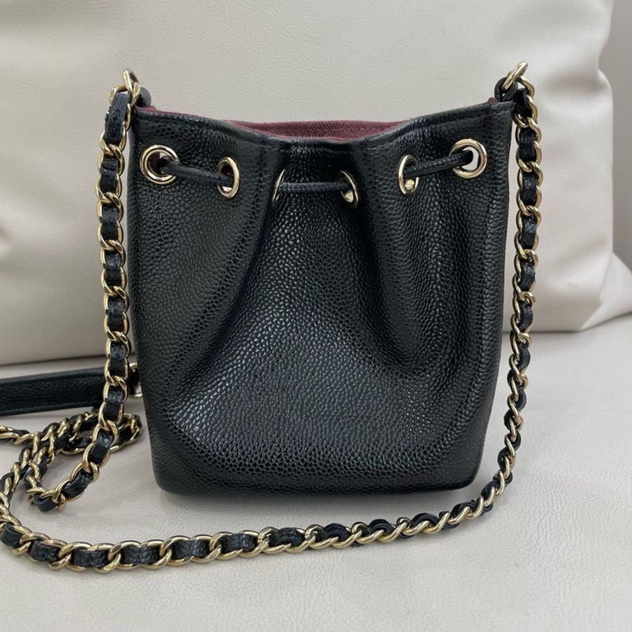 Chanel 22B黑金水桶包🖤近新閒置芯片款🖤-10