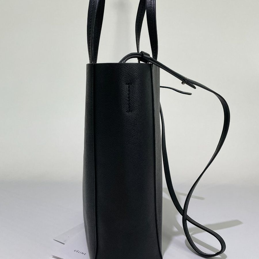Celine Vertical Cabas Tote Grained Calfskin Small Black 賽琳豎款 Cabas 托特包 粒面小牛皮 小號 黑色-3