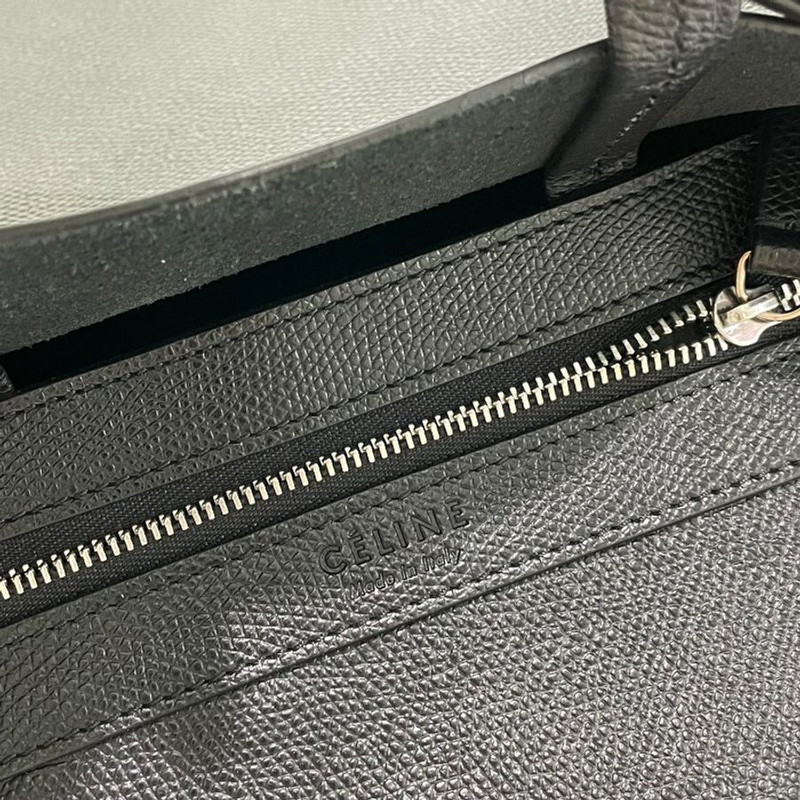 Celine Vertical Cabas Tote Grained Calfskin Small Black 賽琳豎款 Cabas 托特包 粒面小牛皮 小號 黑色-9