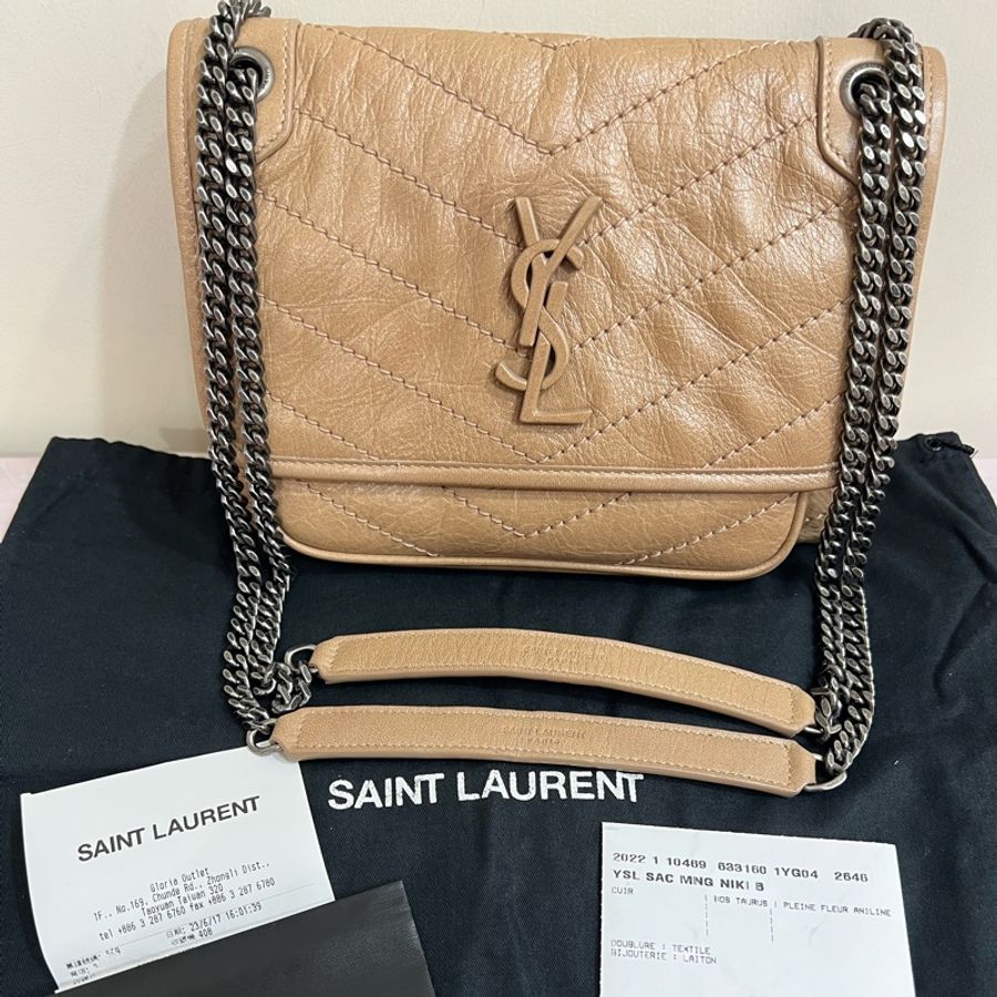 YSL NIKI Baby 奶茶色 新款D扣-4