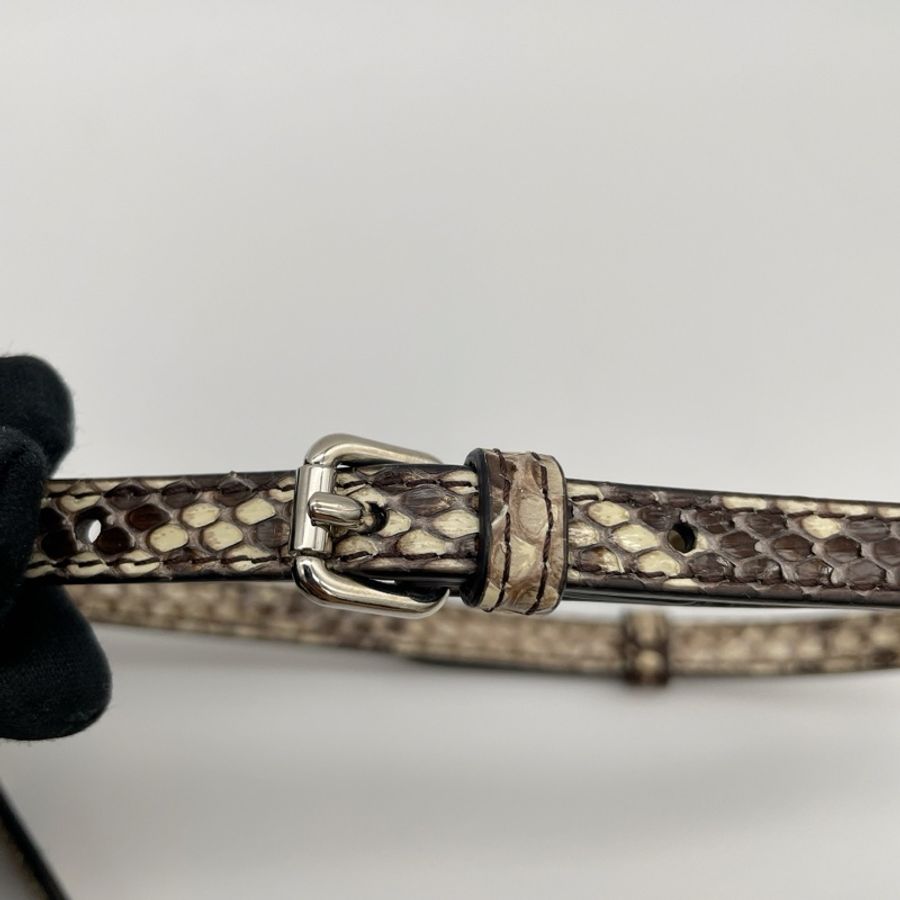 FENDI黑小羊皮x蛇皮PEEKAPOO-小-16