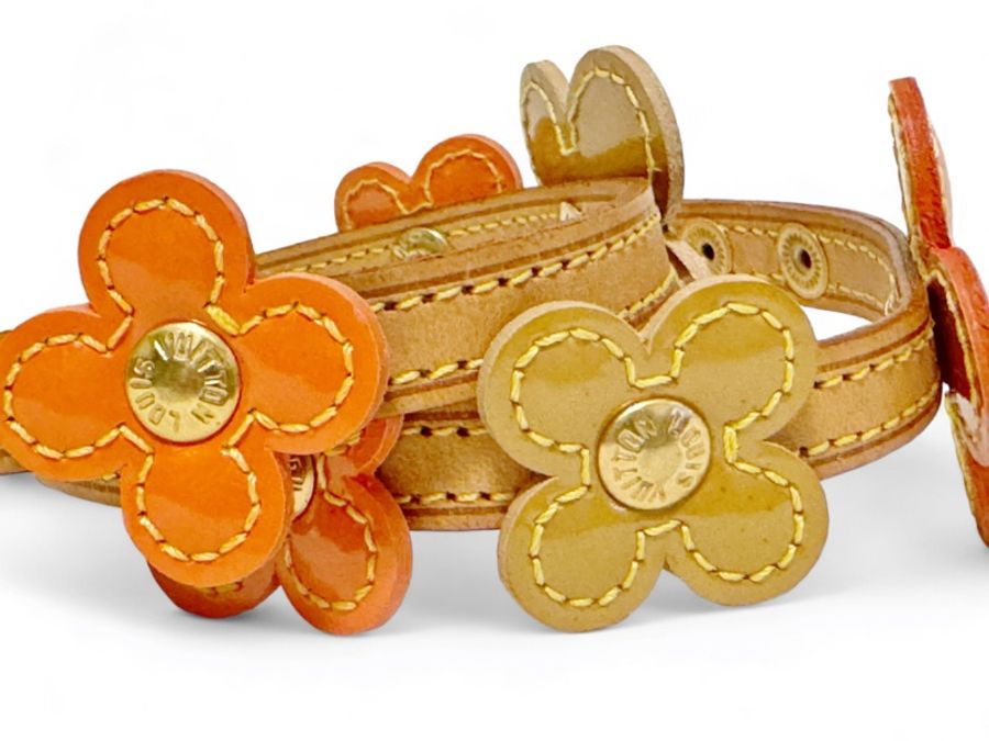 🍒LOUIS VUITTON皮革花纏繞手鍊/頸鍊 3F240907-2-1