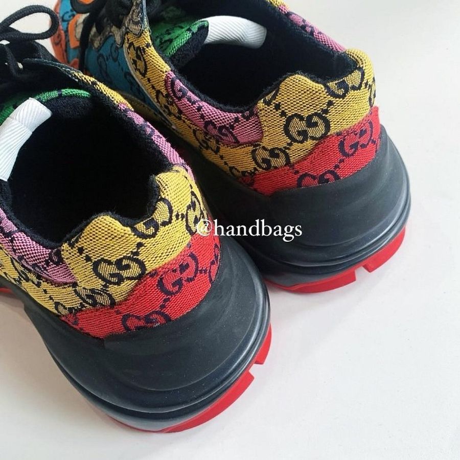 GUCCI Rhyton GG Multicolor 多彩 老花 增高 休閒鞋 運動鞋 EU38-3