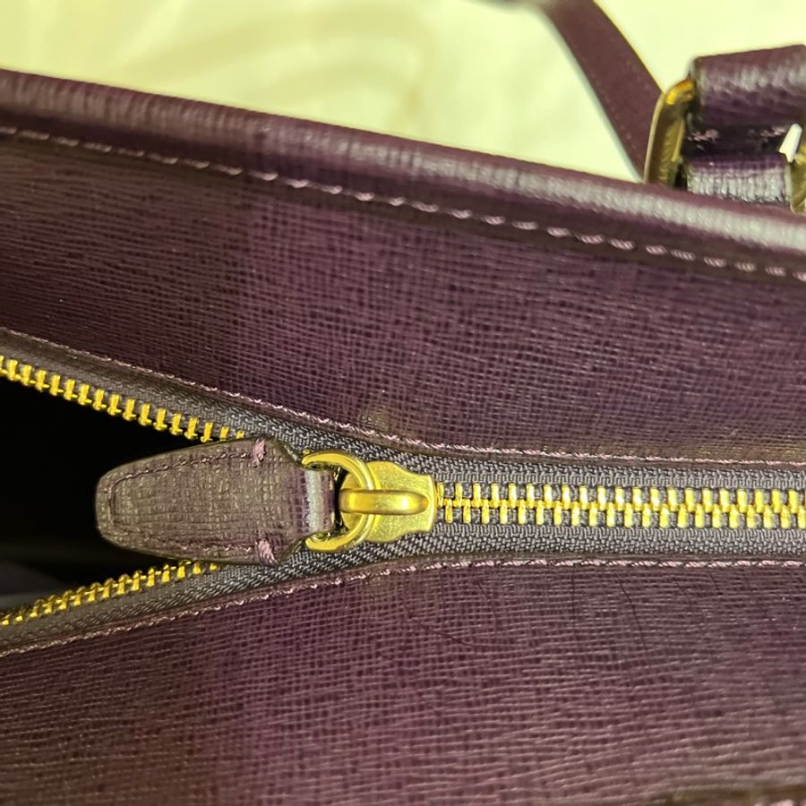 Coach 紫色皮質大托特包-9