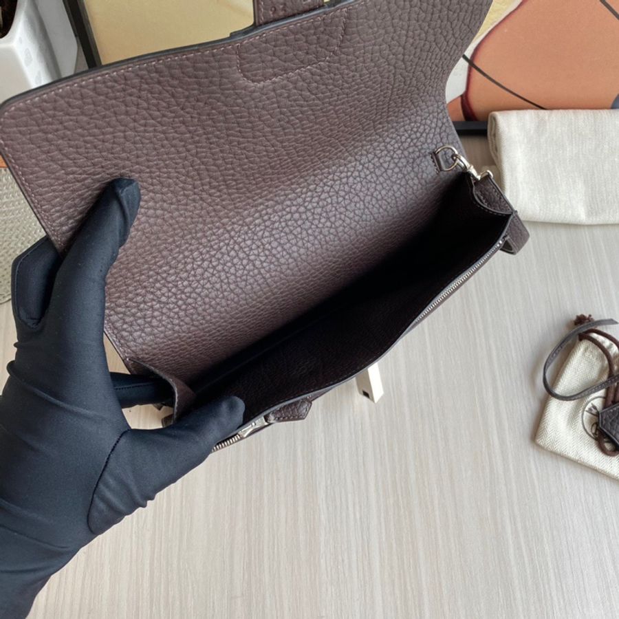 Hermes depeches 男士手拿包 烏木色 框L刻-8