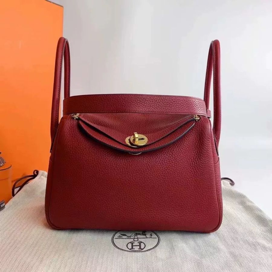 Hermes Lindy 26 GWH 石榴紅 金扣-0