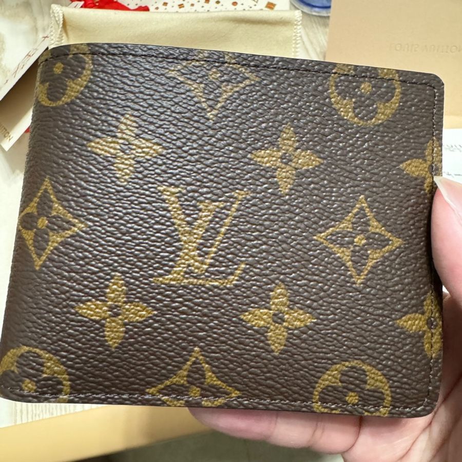 現貨 LV 路易威登 錢包 M60895 經典原花 交叉內裡 兩折短夾-0