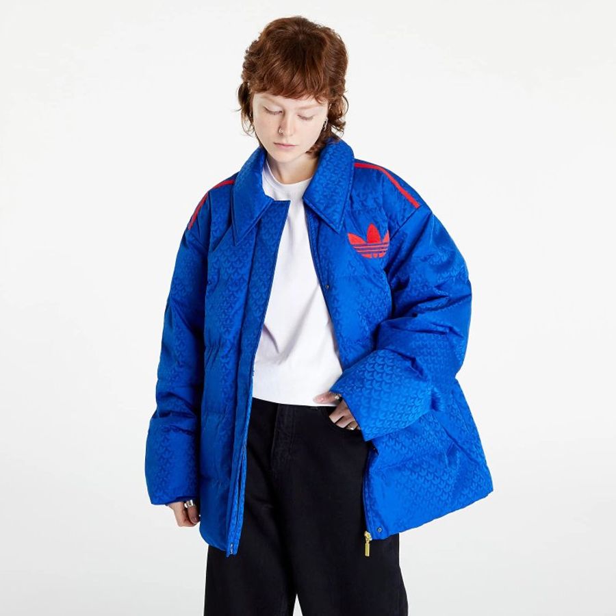 adidas 女款 Adicolor 70 年代字母圖案羽絨服 皇家藍 UK6/8/10/12/14/16 【促銷品】-3