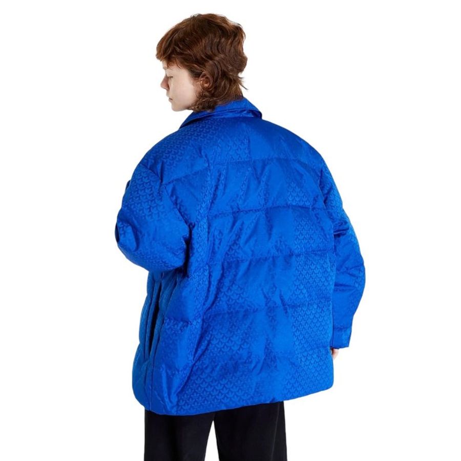 adidas 女款 Adicolor 70 年代字母圖案羽絨服 皇家藍 UK6/8/10/12/14/16 【促銷品】-5