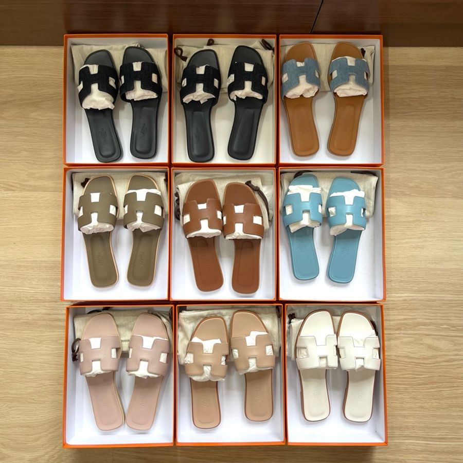 🧡Hermes Oran Sandal H拖鞋🔥🔥粉色 Rose Porcelaine 38-3