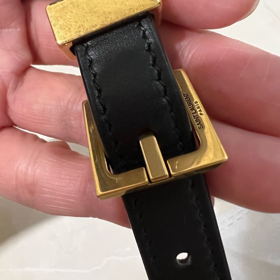 Saint Laurent Manhattan 黑色皮革手提腋下包 Small曼哈頓包-5