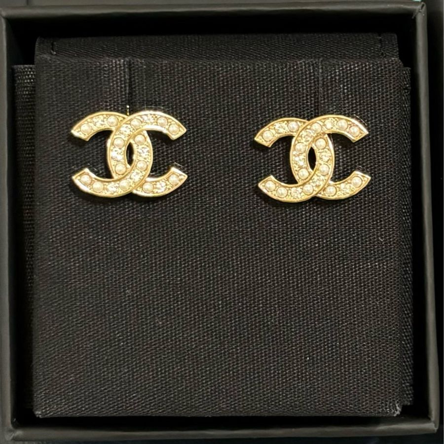 Chanel 香奈兒 全新 經典logo耳環-8