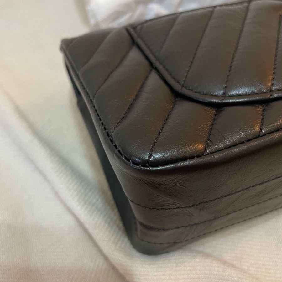 Chanel 2.55 Reissue 香奈兒 全黑黑扣 mini 迷你20cm-5