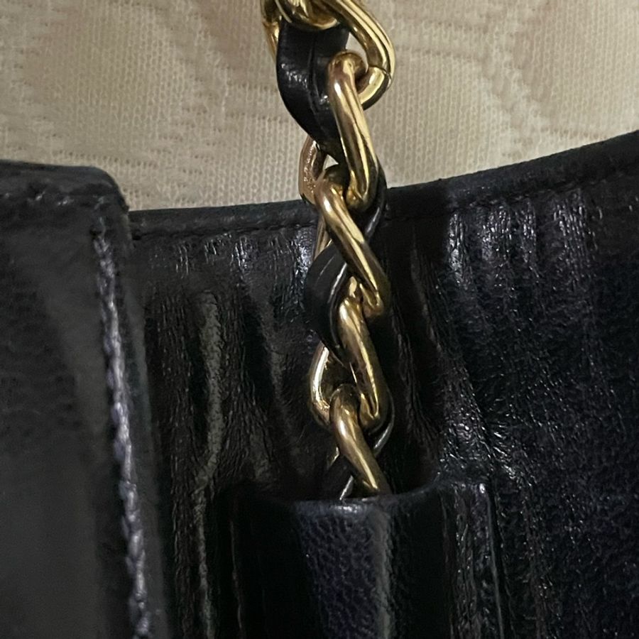 Chanel Lambskin Snap Full Flap Mini Bag 深藍近黑 羊皮 19公分 老香版WOC-10