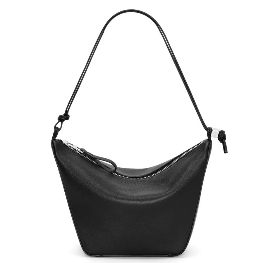 LOEWE 羅威 Mini Hammock Hobo 經典小牛皮 黑色-0