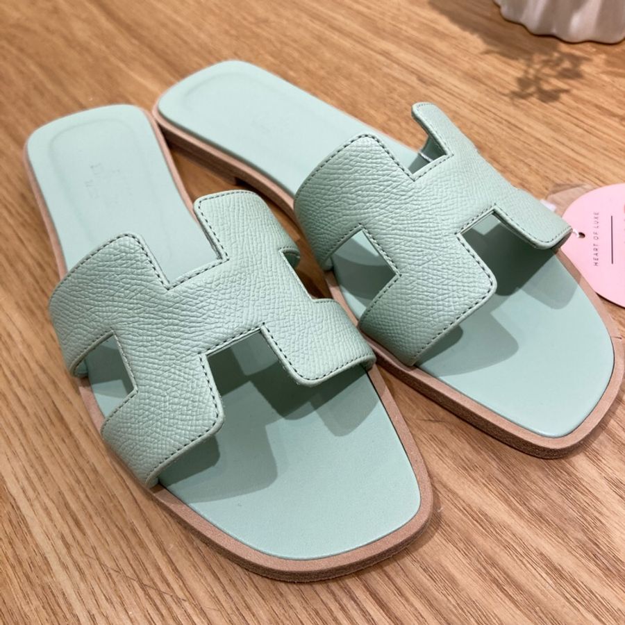 愛馬仕 H拖鞋 薄荷綠 37.5size Oran Sandal-11