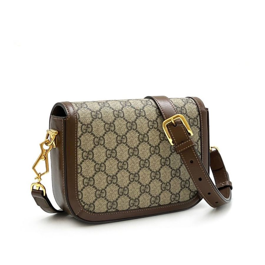 【二手商品】GUCCI Horsebit 1955 馬銜釦馬鞍包 - 棕-1