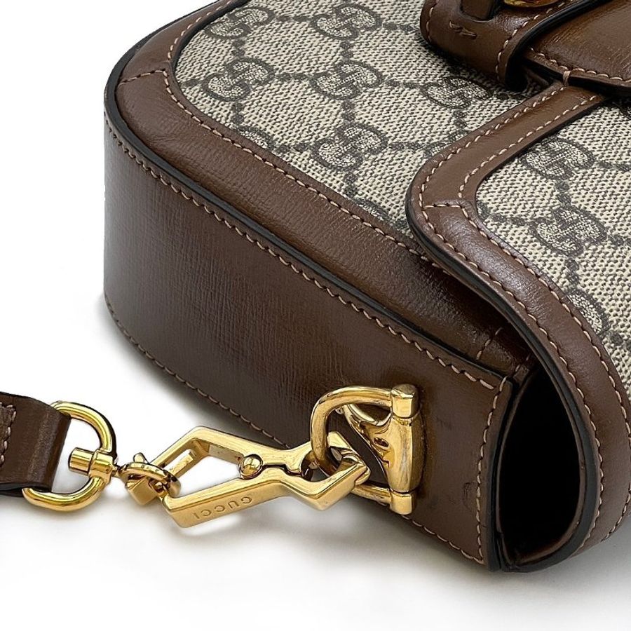 【二手商品】GUCCI Horsebit 1955 馬銜釦馬鞍包 - 棕-5
