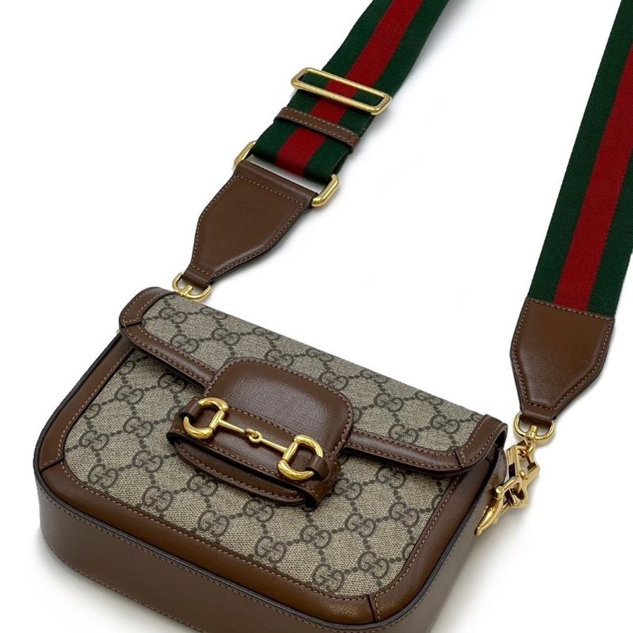 【二手商品】GUCCI Horsebit 1955 馬銜釦馬鞍包 - 棕-9