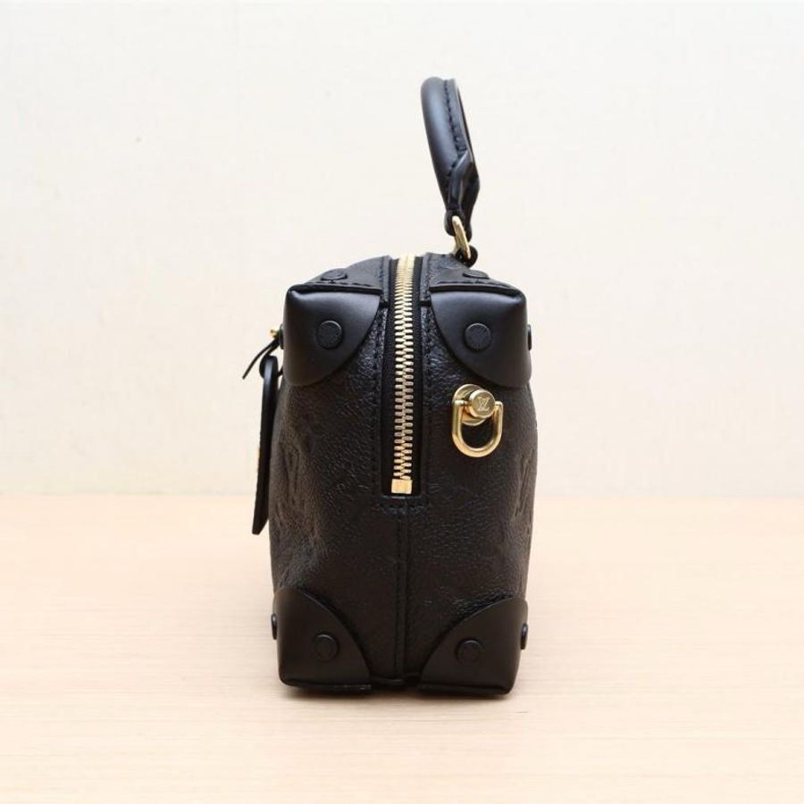 LOUIS VUITTON(路易威登) PETITE MALLE Souple 手柄軟盒子 黑色 晶片-1