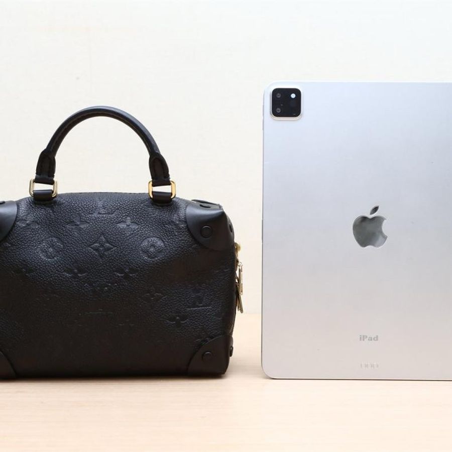 LOUIS VUITTON(路易威登) PETITE MALLE Souple 手柄軟盒子 黑色 晶片-2
