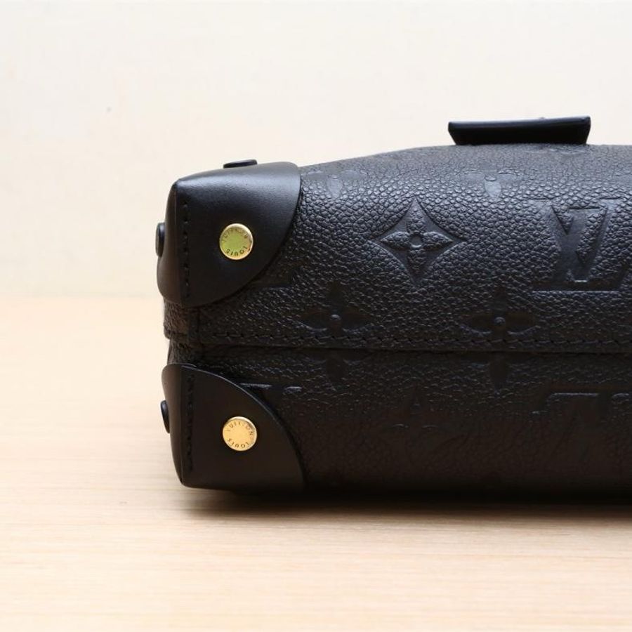 LOUIS VUITTON(路易威登) PETITE MALLE Souple 手柄軟盒子 黑色 晶片-3