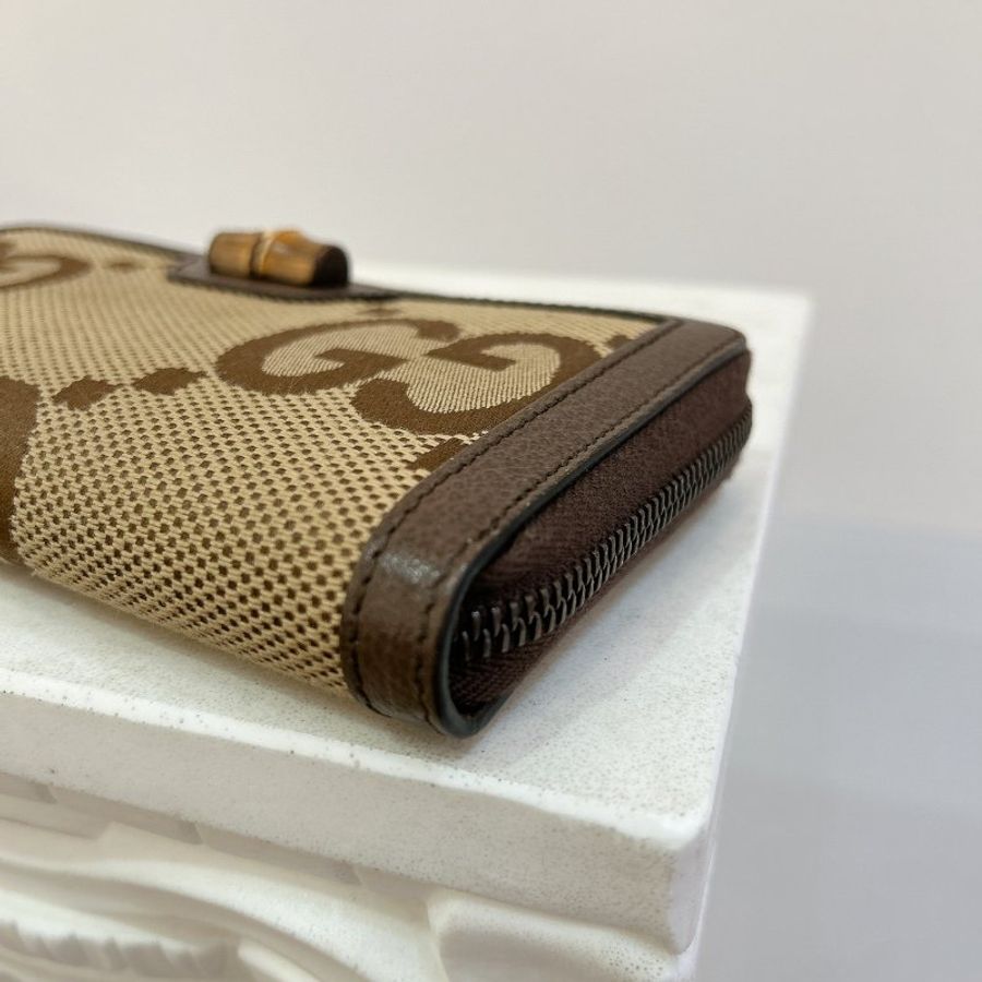 GUCCI竹節大G Logo 拉鍊長夾-6
