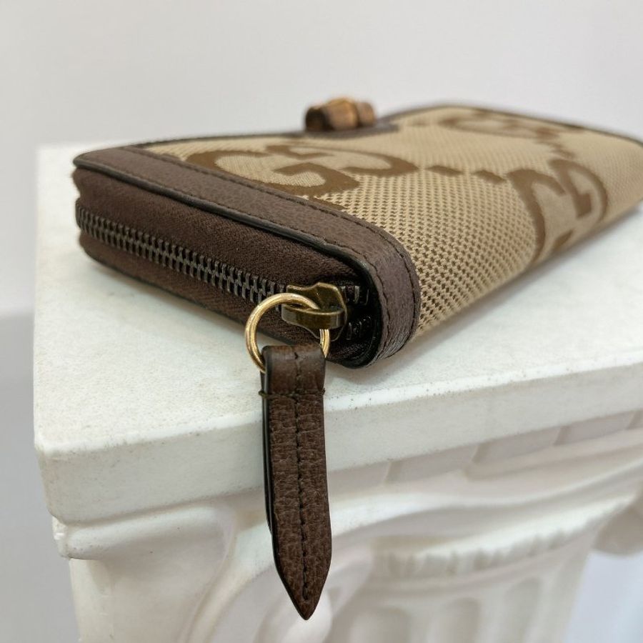 GUCCI竹節大G Logo 拉鍊長夾-7