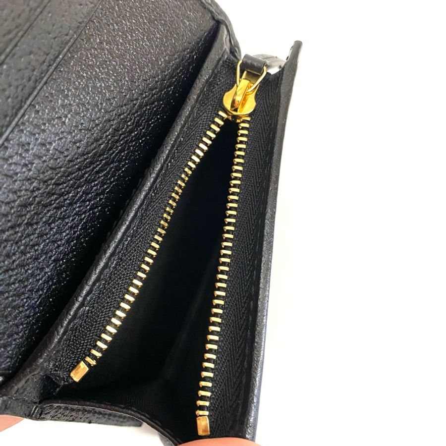 Gucci 黑牛皮GG金釦Ophidia Mini短夾 全配近全新品-10
